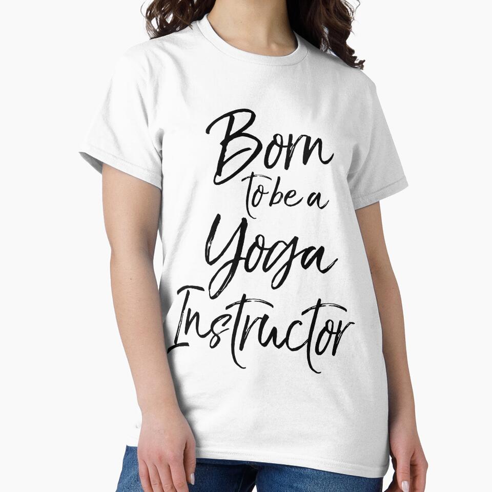 Born to be a Yoga Instructor Cute Yoga Quote by TNDesignStudio
