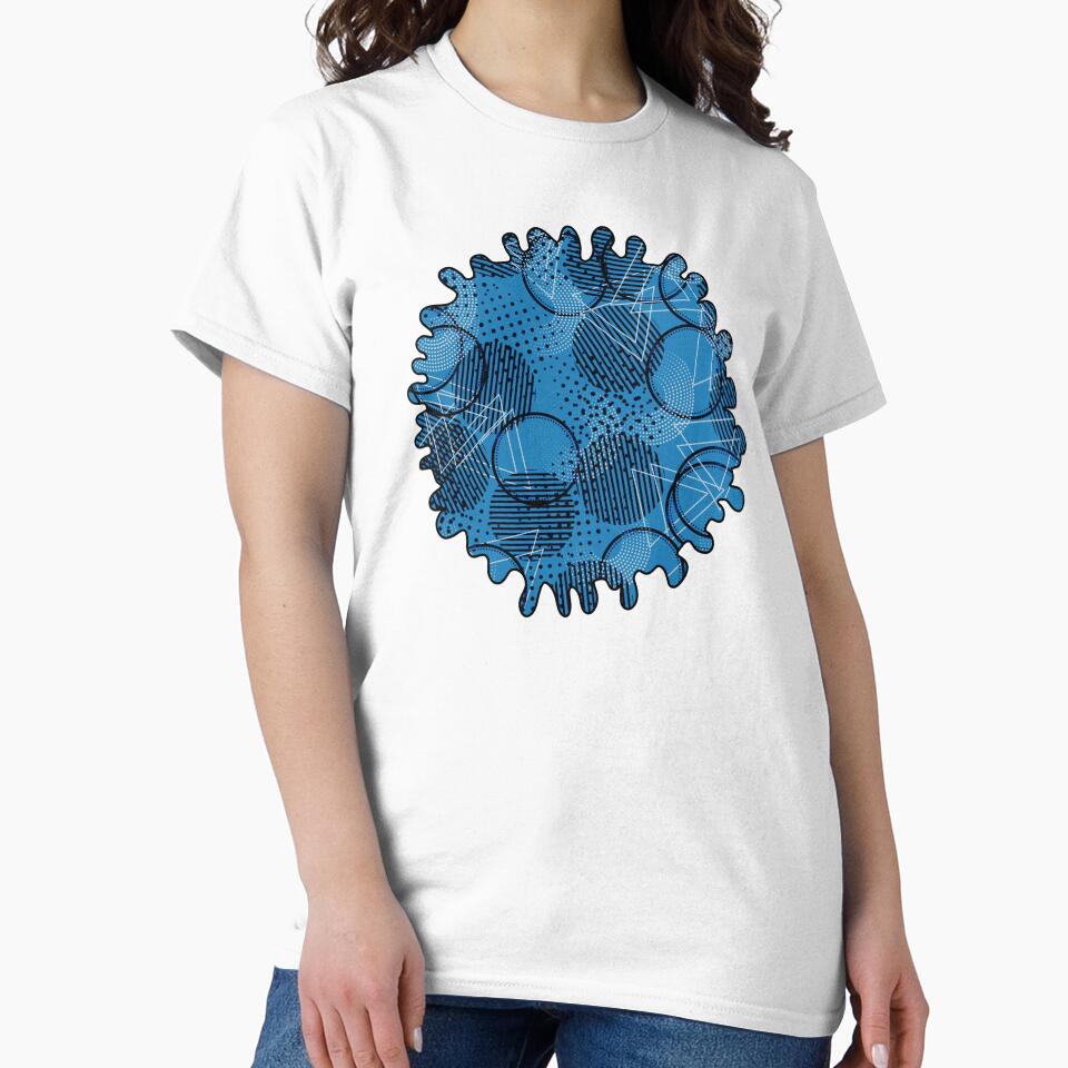 White and Black Retro Rhythms with Blue Background by atroffire