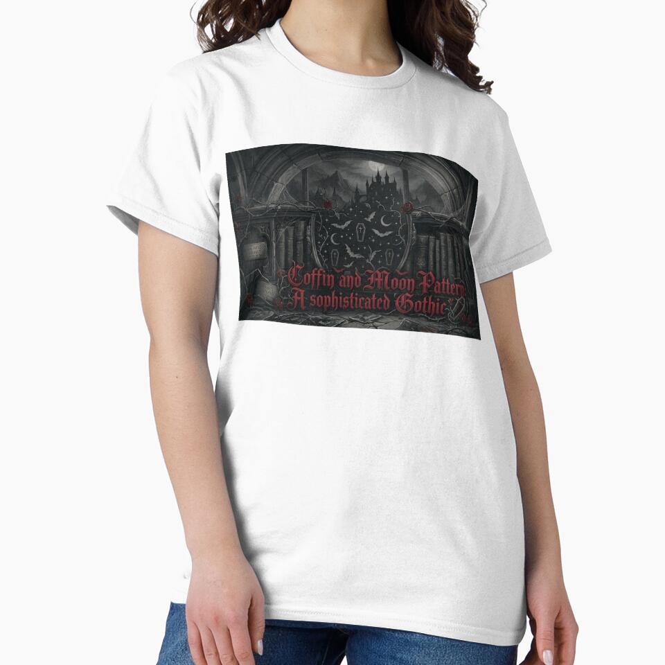Haunted Library Coffin and Moon Gothic Pattern by LIVE_FREE