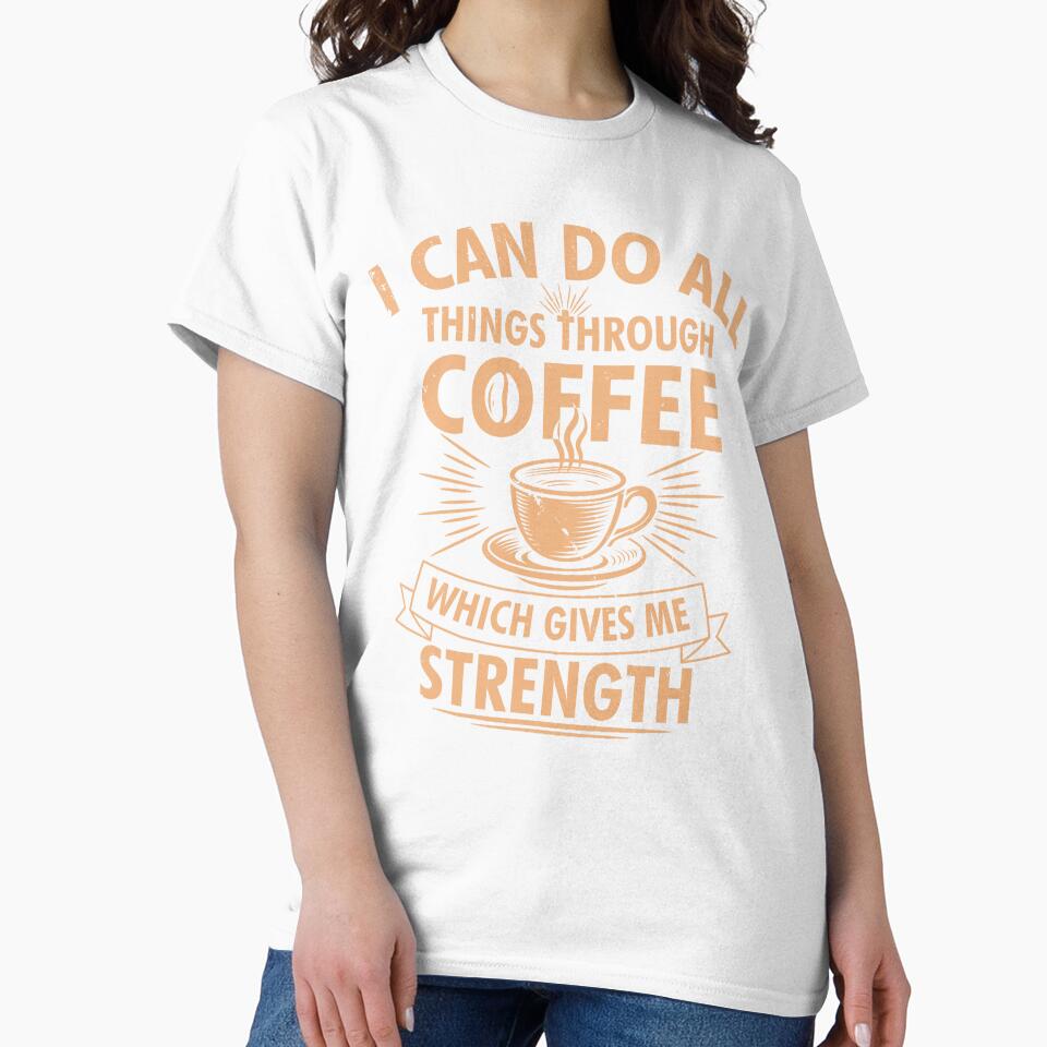 Funny Coffee Lover Religious Parody Typography by BoggsNicolasArt