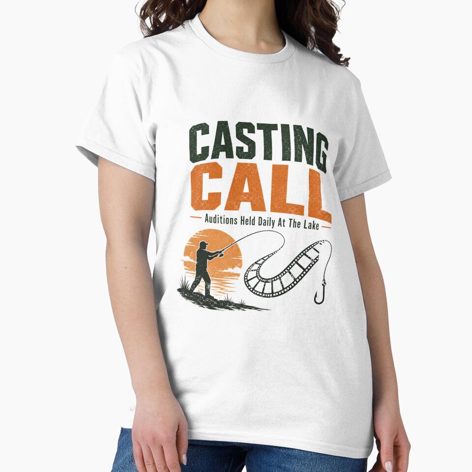 Casting Call Funny Fishing Fisherman Retro Design by 404CLOTHINGG