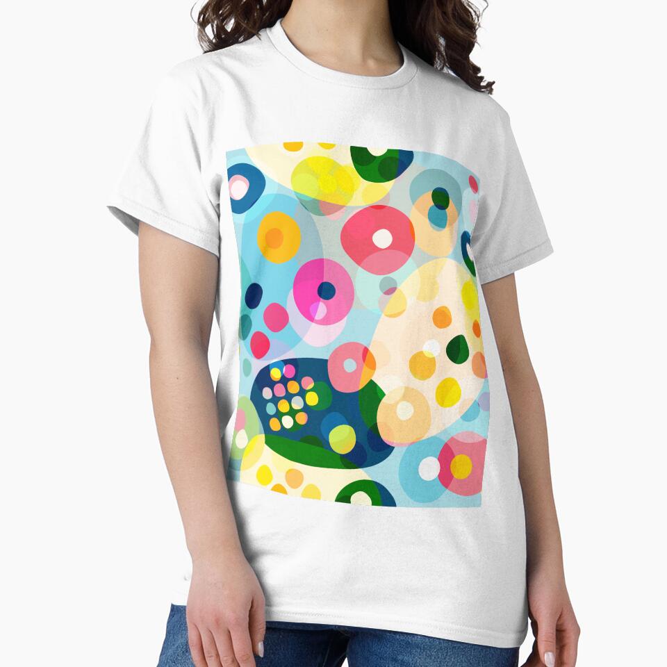 Retro Abstract Overlapping Circles Pattern Colorful by jttrends