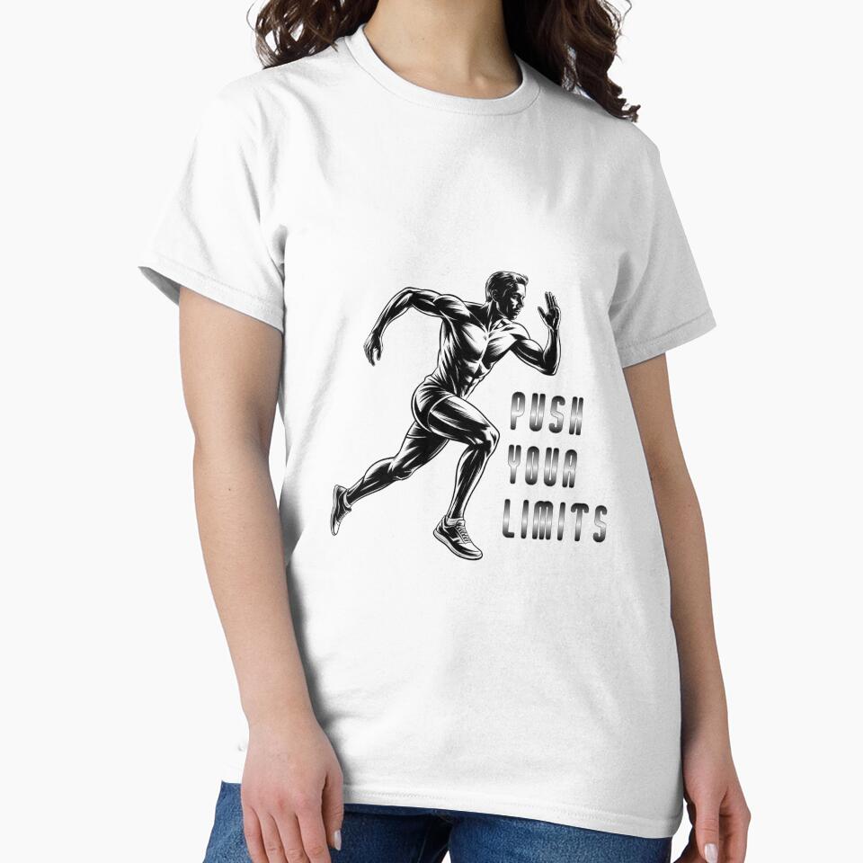 Dynamic Runner "Push Your Limits" Motivational Quotes for Athletes by NewAspect