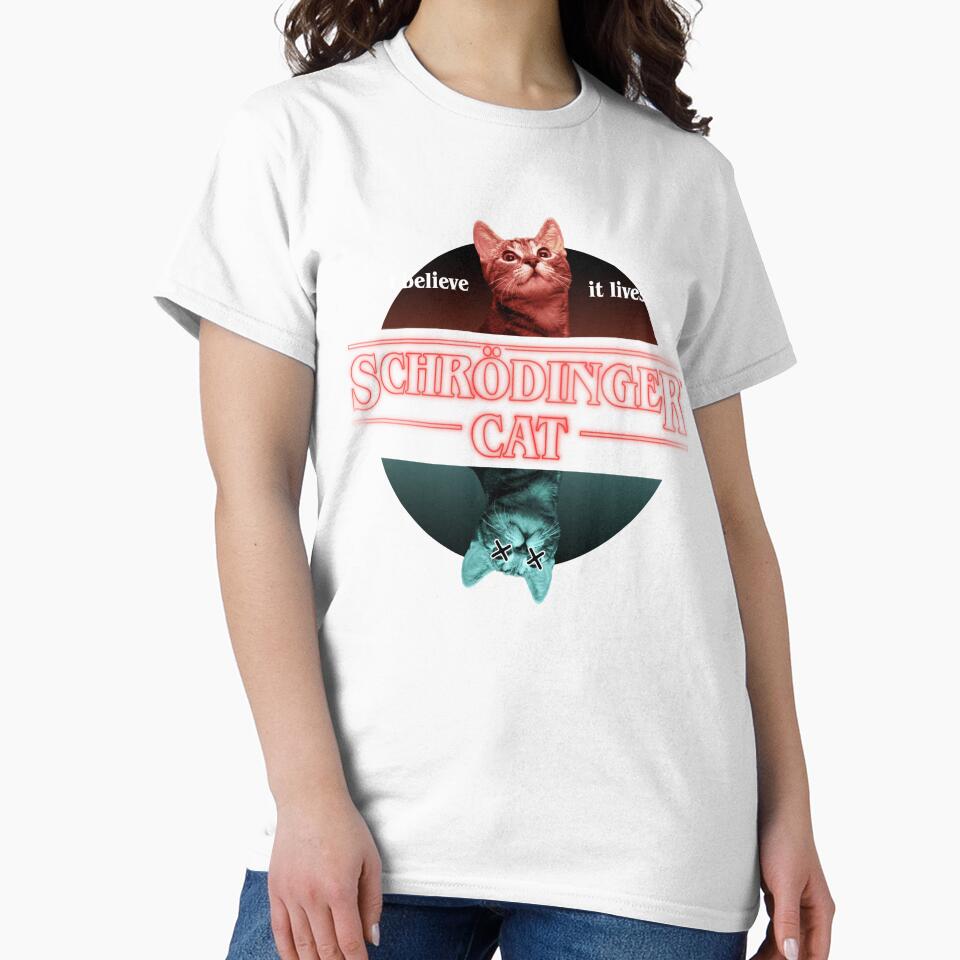 I believe it lives - Schrödinger’s Cat – Science Humor Neon Style by GosiaArtGarden
