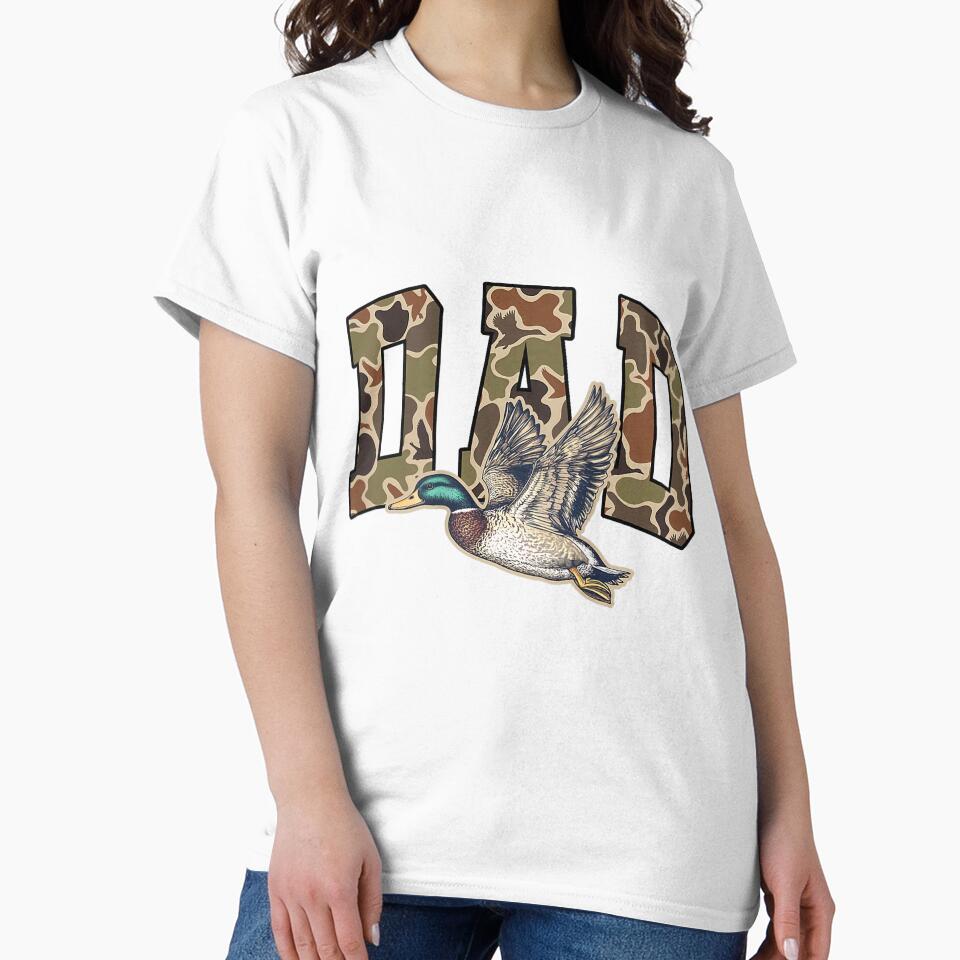 Camo Dad Mallard Duck Hunting Retro Camouflage Design by kiralynstration