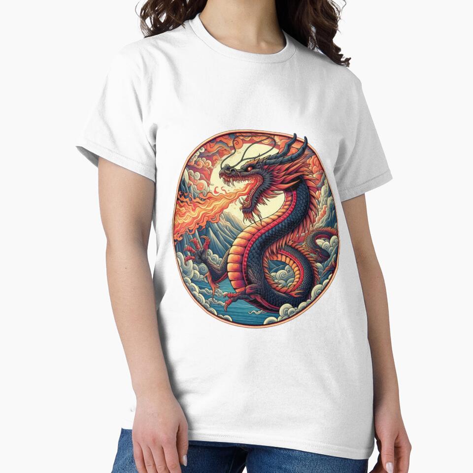 Night Fire dragon breathing fire vintage by Expressions-Sel