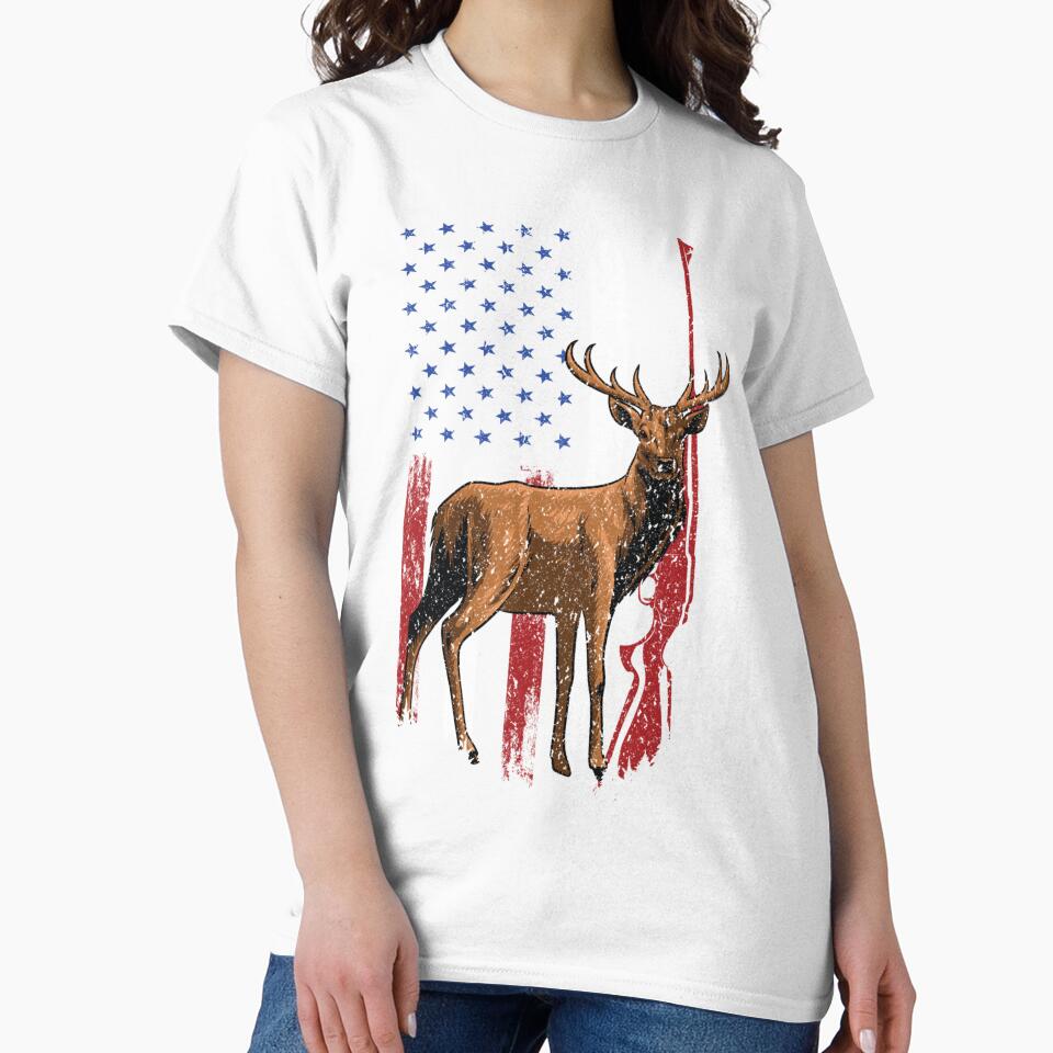 Deer Hunting Hunter USA Flag by taaddison50