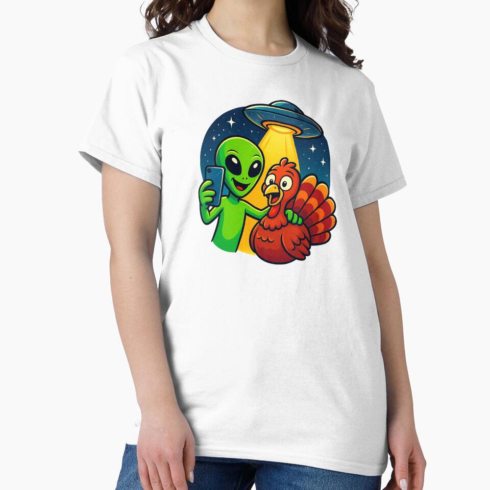 Alien Turkey UFO Selfie by Marcite