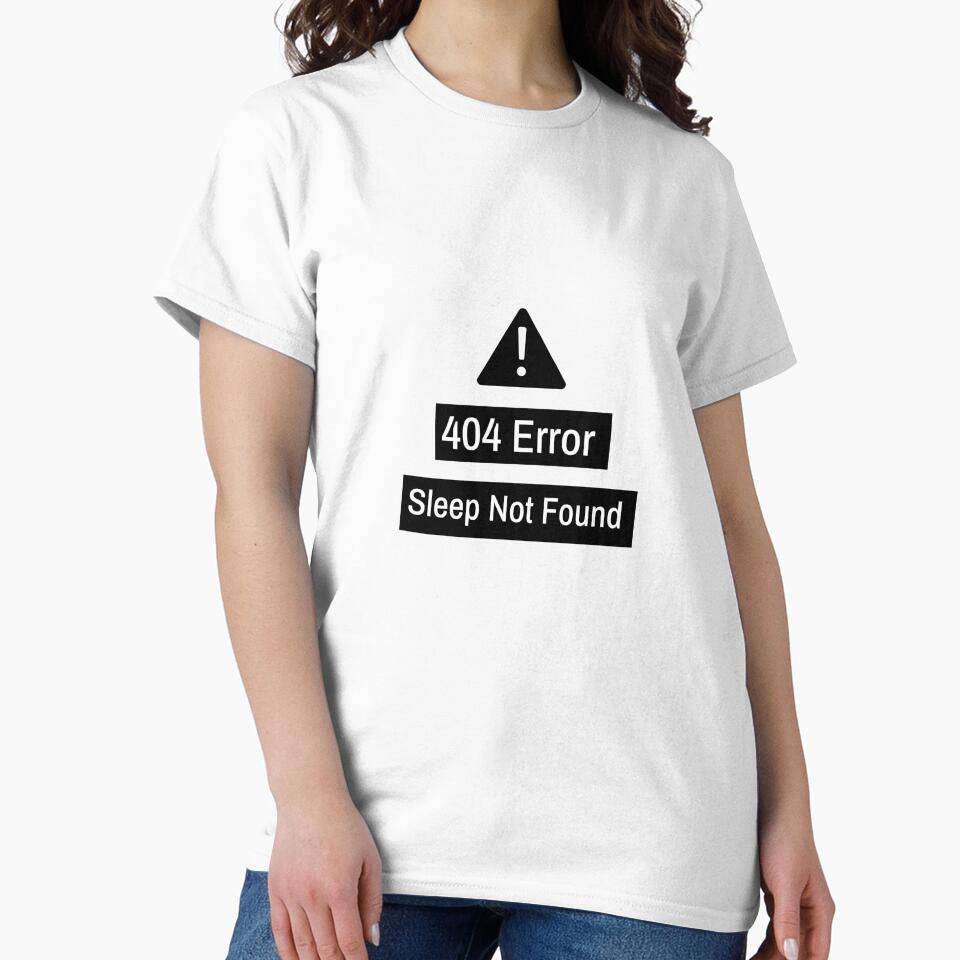 Funny 404 Error Sleep Not Found Coding Design for Programmers and Tech Geeks by Ani-24