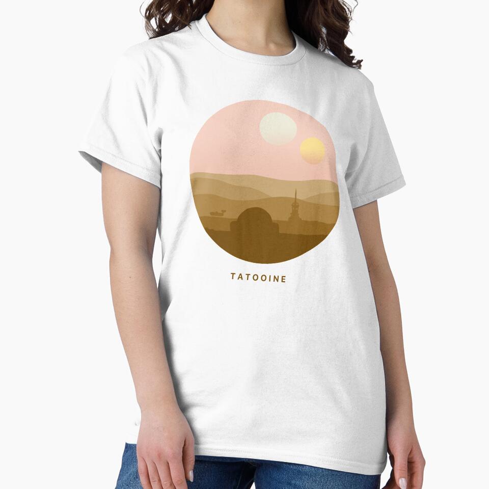 Tatooine Binary Sunset Planet Minimalist by hmyerpost