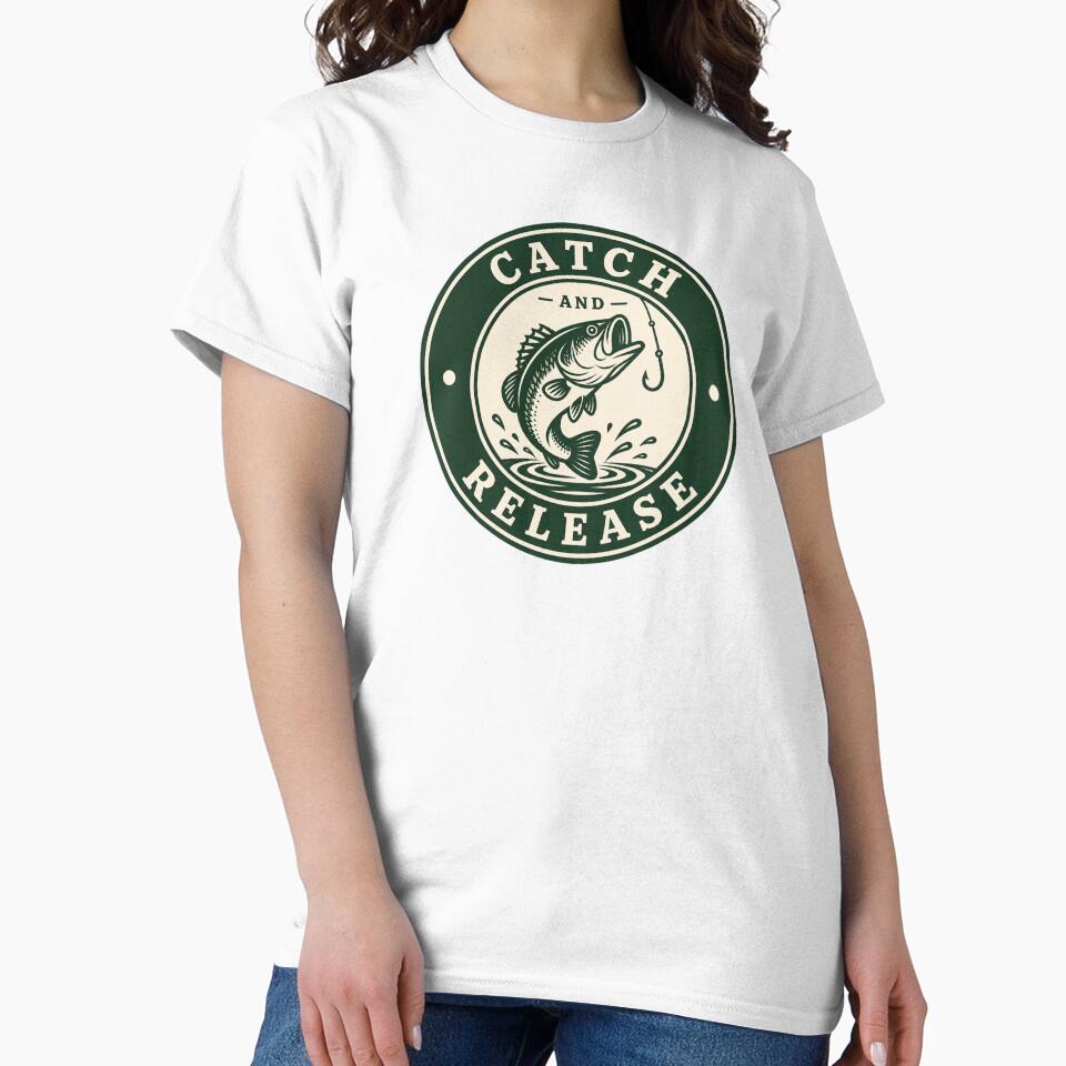 Catch and Release Vintage Fishing Design by EastEndTownie