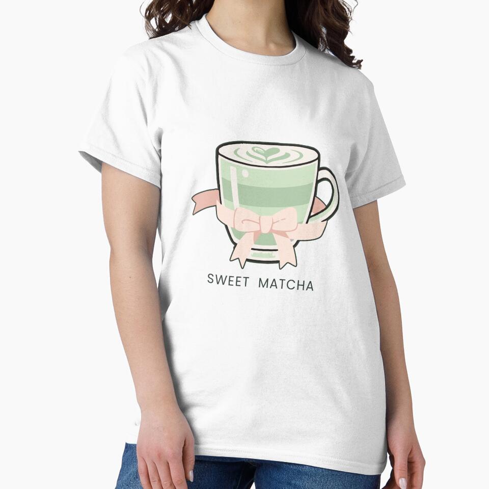 Sweet Matcha – Cute Minimal Matcha Latte Illustration, Cozy Aesthetic Tea Lover Design by Trend-Dify
