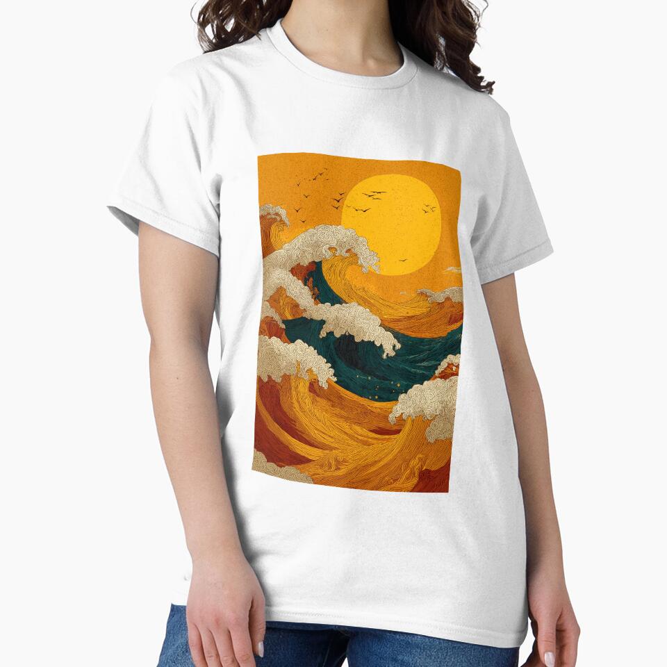 Vintage Hokusai Waves by InnerByJonas