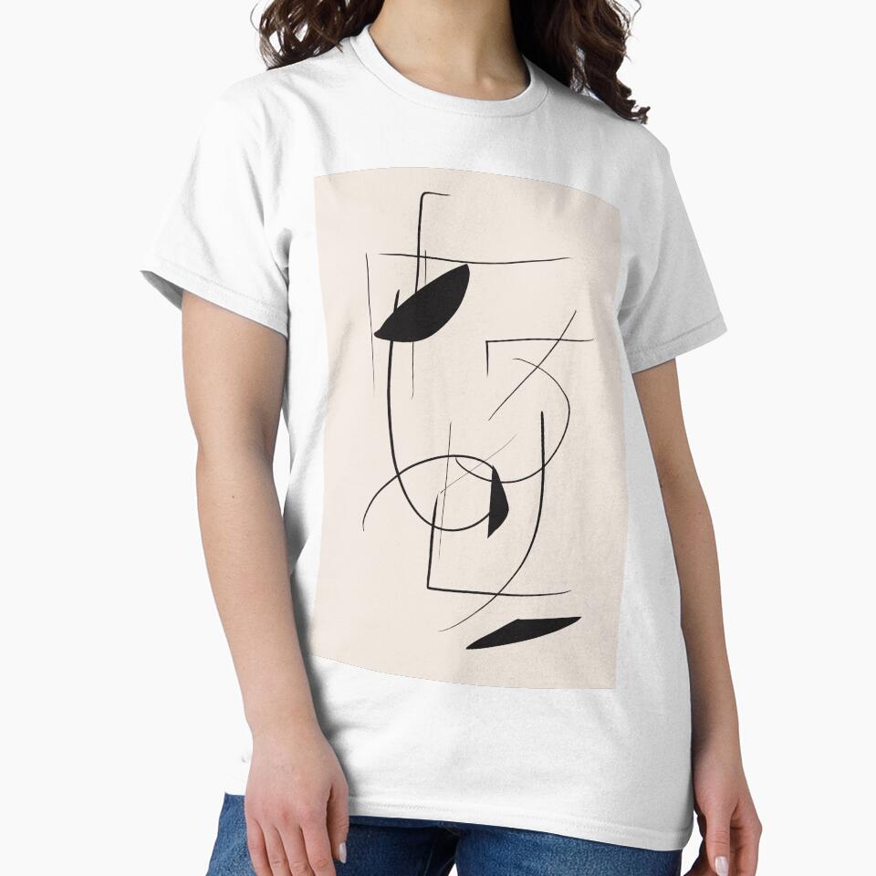 Mid-century modern abstract design. Black on cream. by PandaAvenue