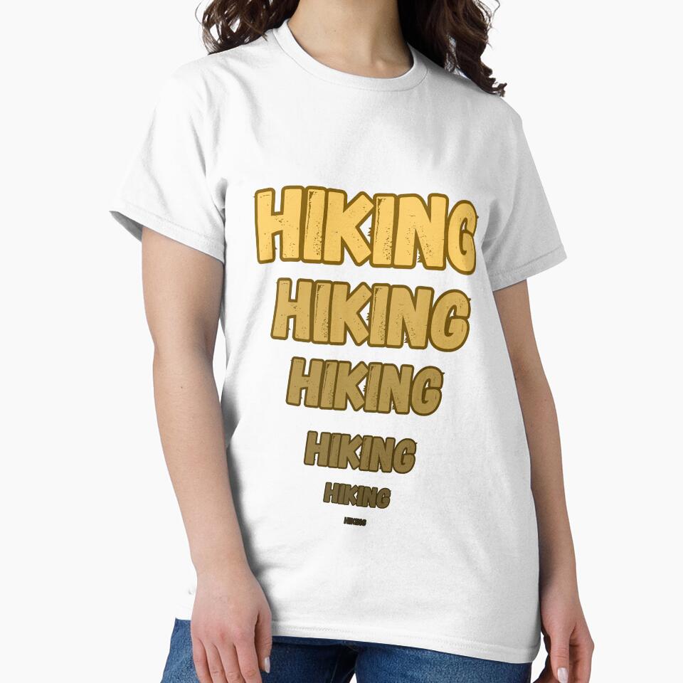 Hiking Funny T-Shirt for hiking boys and girls by Gracjan Mikitin