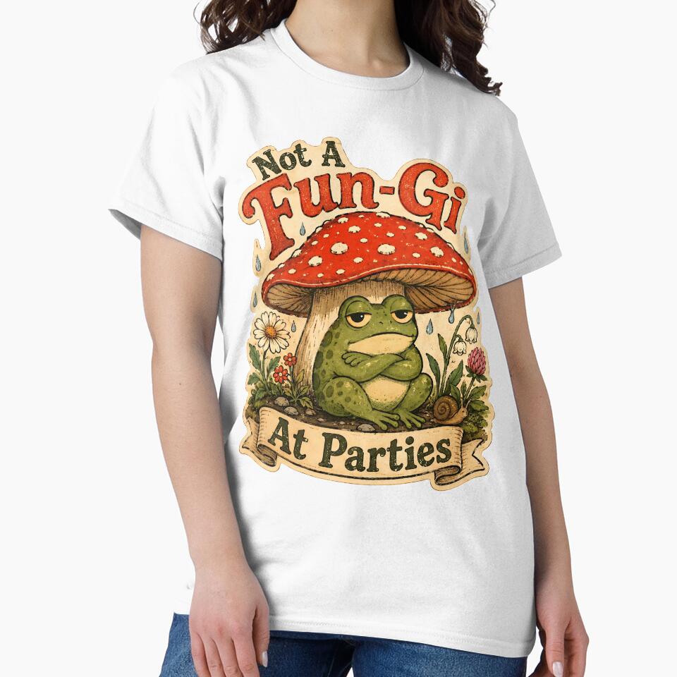Not A Fun-Gi At Parties Funny Frog by StillWildink