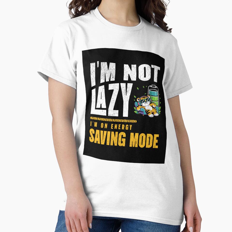 I'm not lazy, i'm on energy saving mode, tiger by bluesquidink