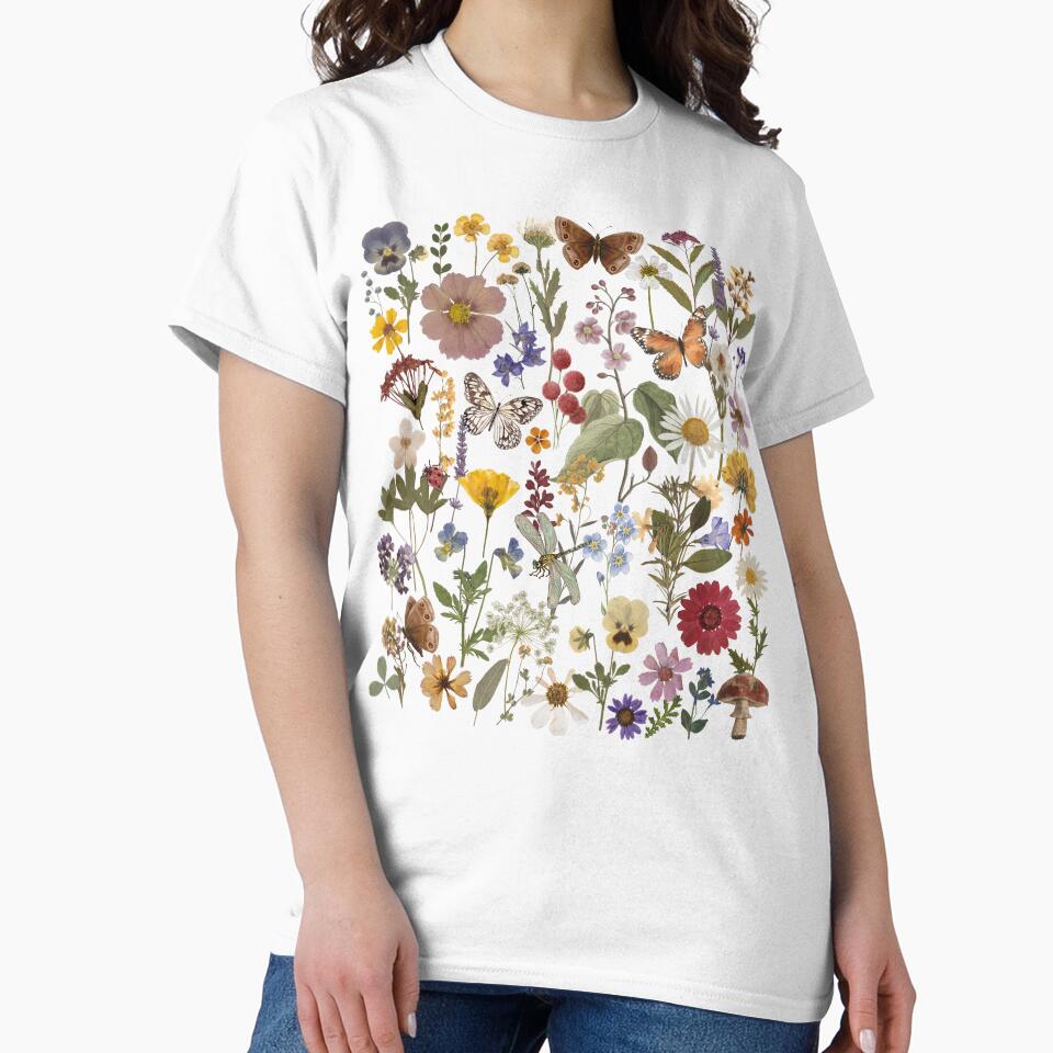 Pressed wildflowers vintage botanical design by Fairymeshop