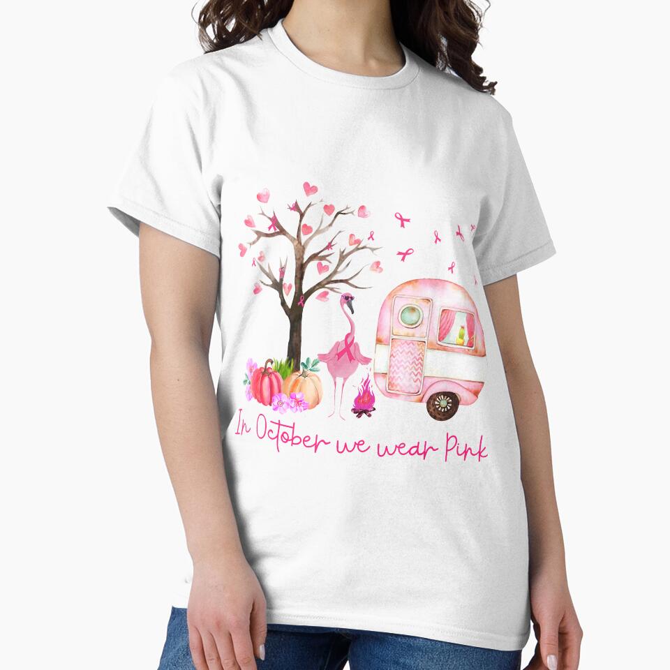 In October We Wear Pink Flamingo Camping by JonesErin