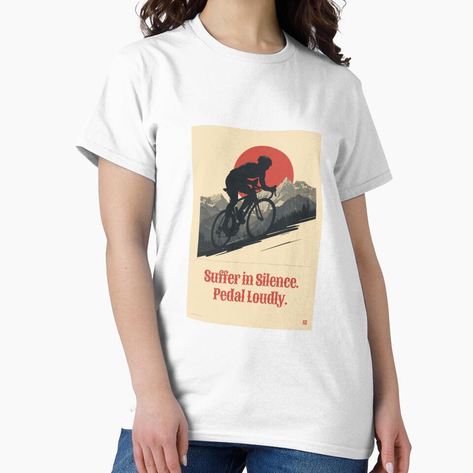 Suffer In Silence Pedal Loudly Retro Cycling Vintage Race Design by jojodebondy