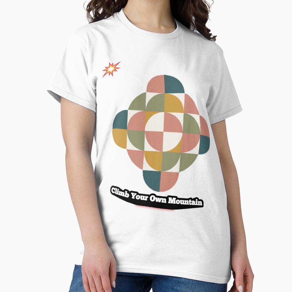 New Minimalist Geometric Mountain Art "The Future Is Bright" Aesthetic Design by Ahilwani