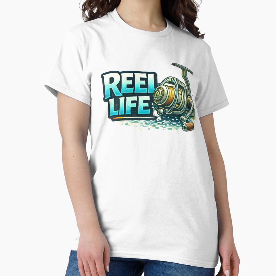 Reel Life – Modern Fishing Pun Angler Design by SVALANART