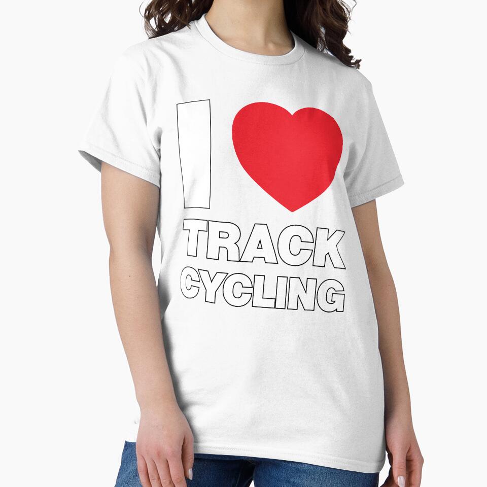 I Love Track Cycling Red Heart by Thestarrysky