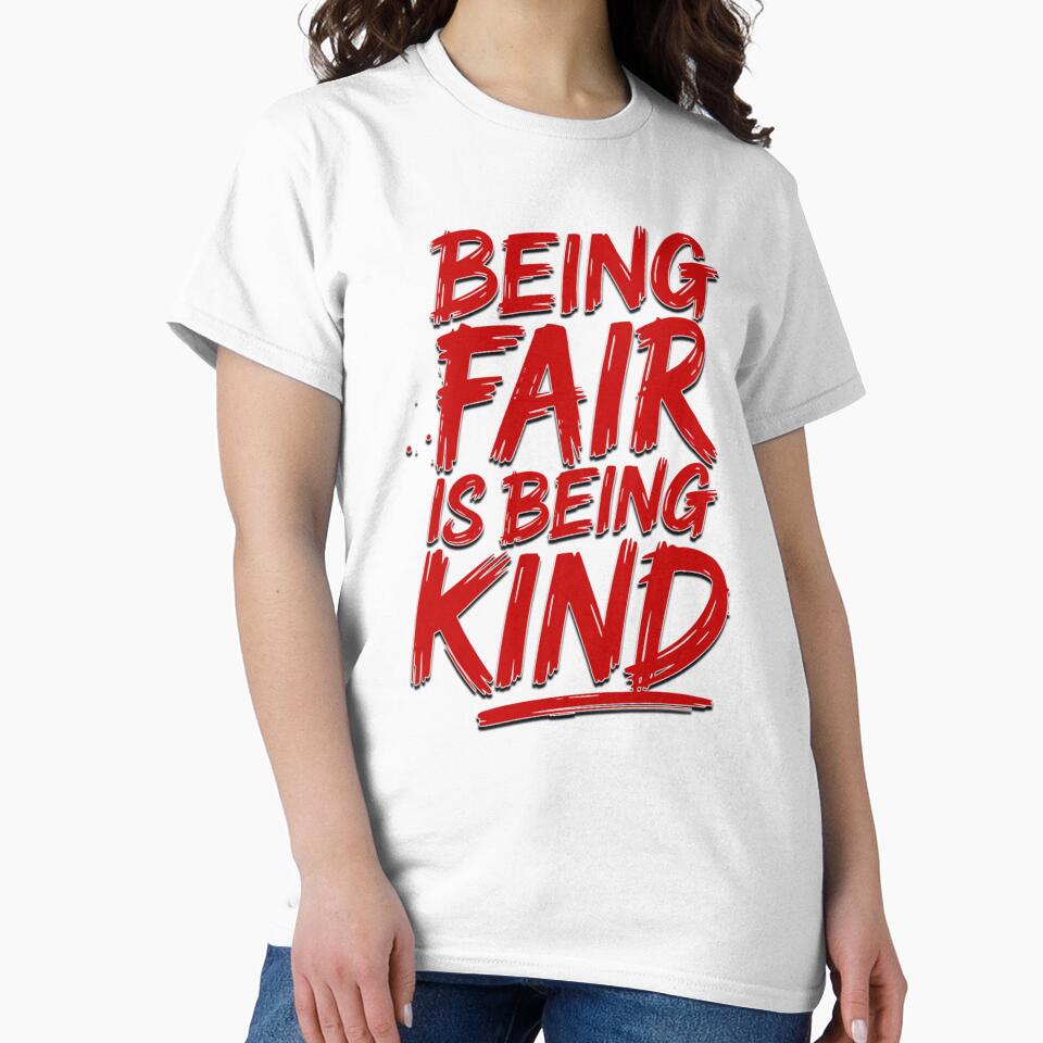 Being Fair Is Being Kind Bold Red Motivational Typography by NSB-Design