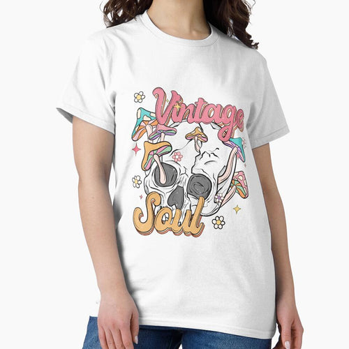 "Vintage Soul" Psychedelic Skull & Mushrooms by FlawlessSeams