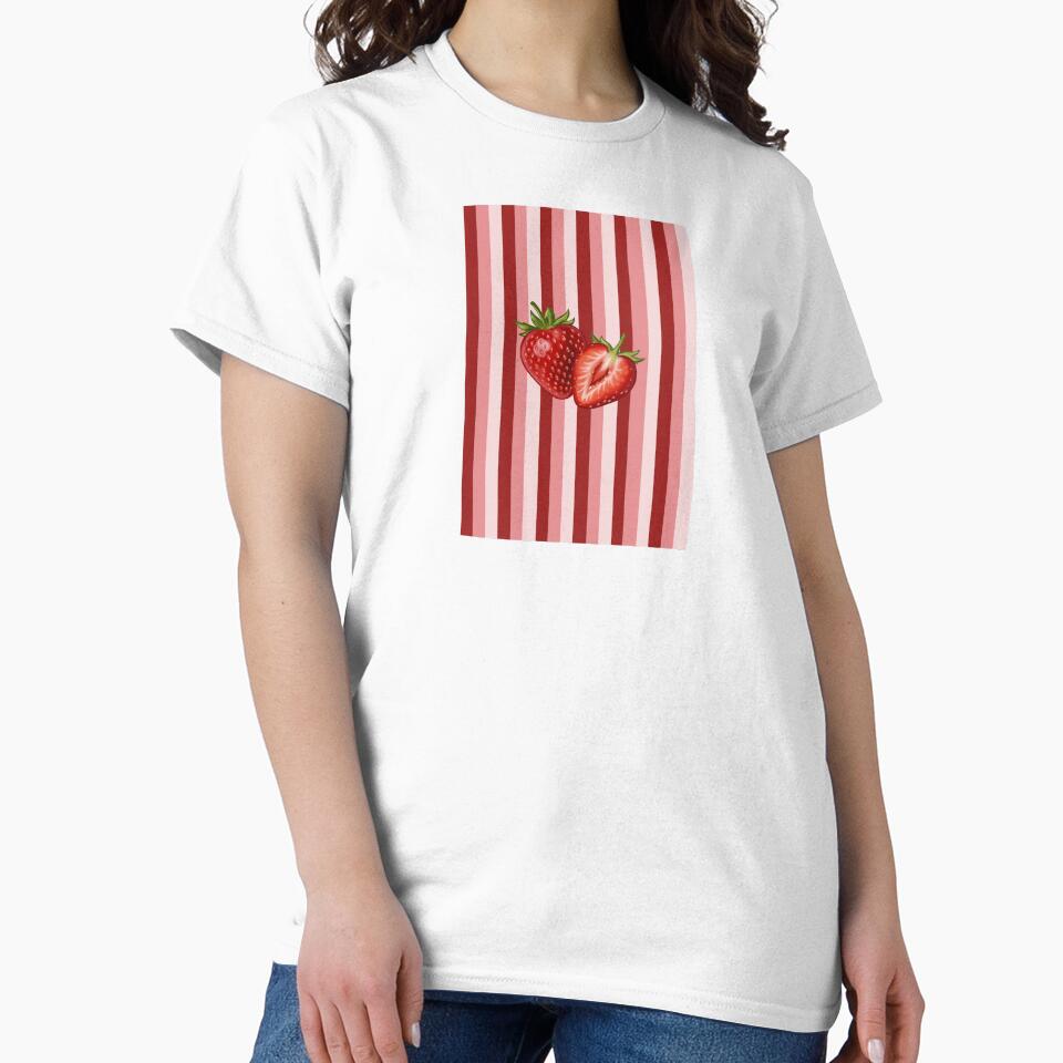 Strawberry with burgundy and pink stripes by joleyjl