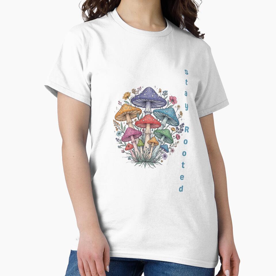 Stay Rooted| Boho Mushroom Cluster Forest by Pamthedesigner