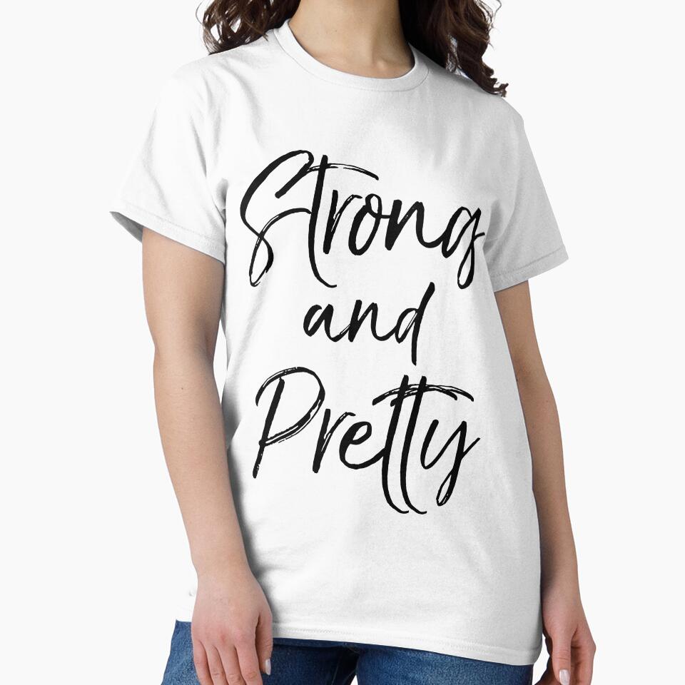 Strong and Pretty Workout Quote by TNDesignStudio