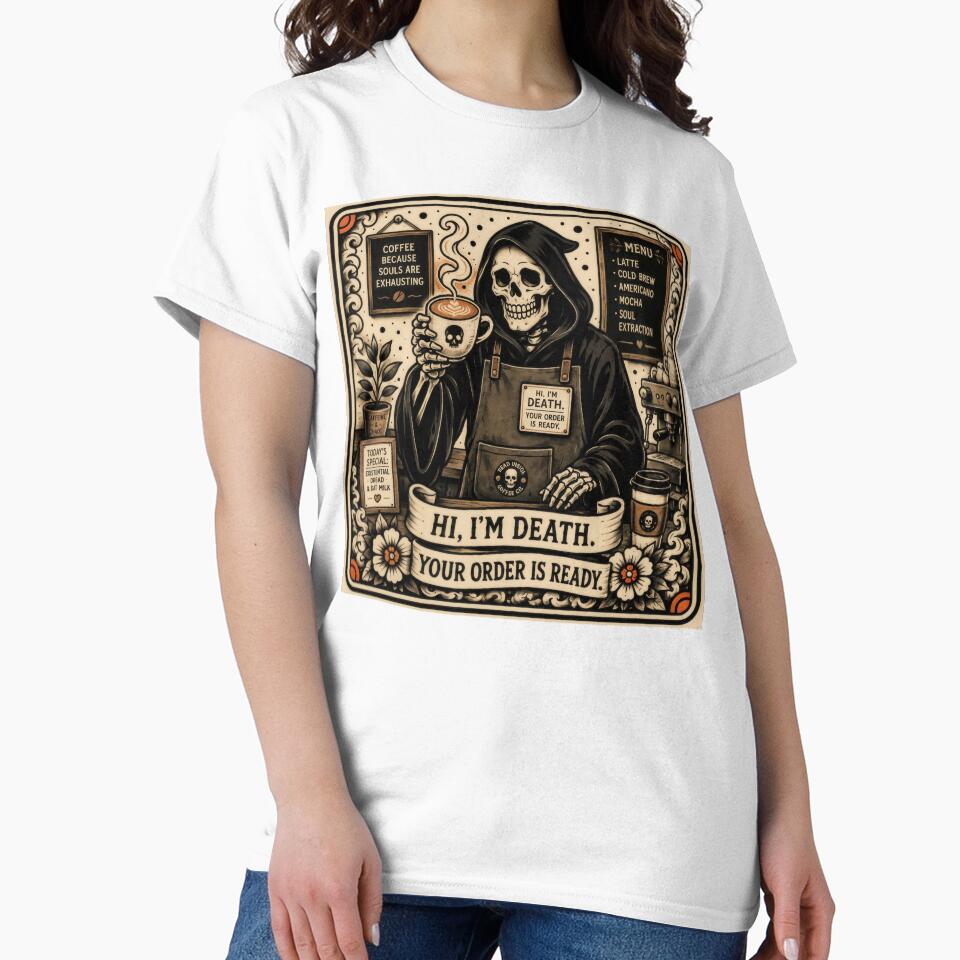 T-Shirt - Sticker - Dead Inside Coffee Co. by ForeverPrintsOK