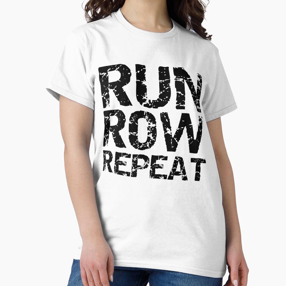 Vintage Run Row Repeat Funny Workout Quote by TNDesignStudio