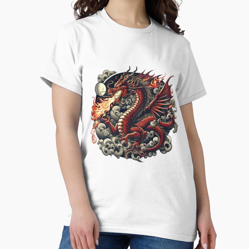 Firestorm dragon breathing fire vintage by Expressions-Sel