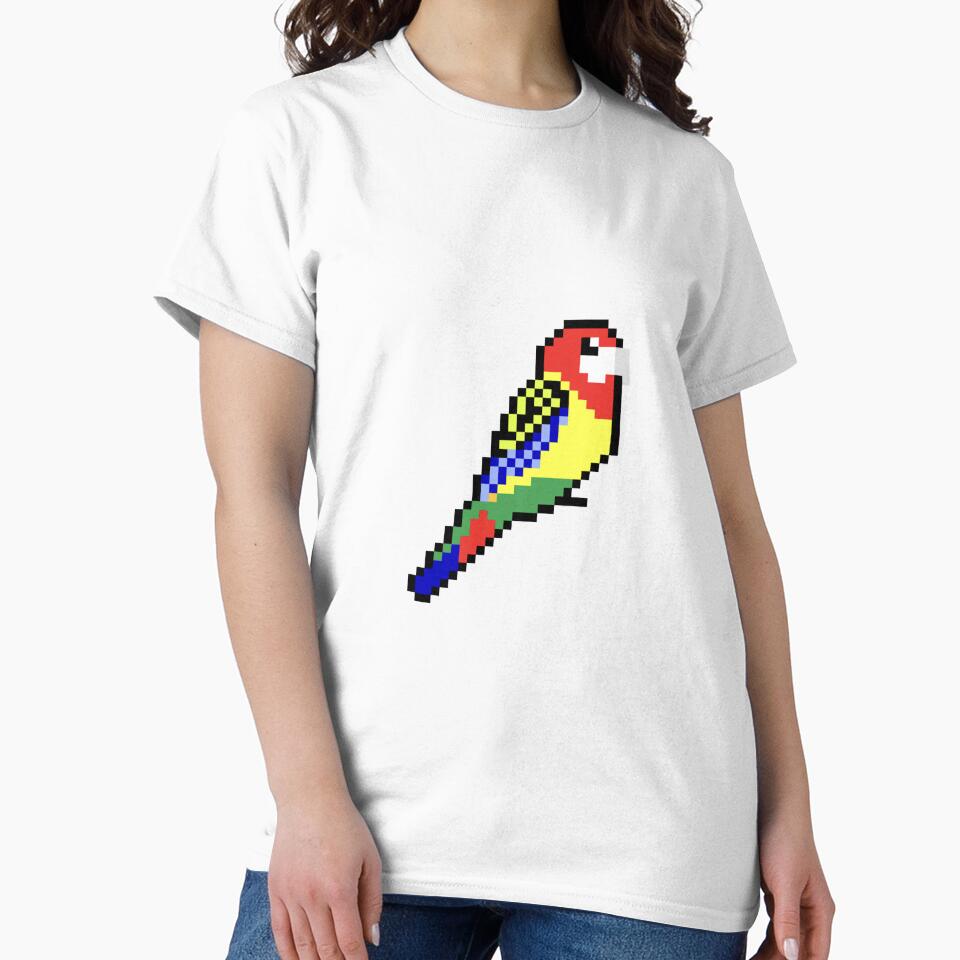 Pixel Art Eastern Rosella by Sauropsida