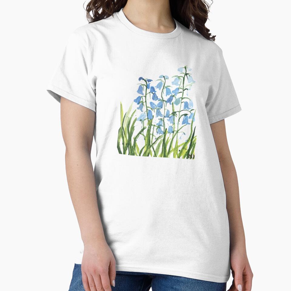 Bluebells Watercolor Flowers – Botanical Floral Art by Monika Howarth