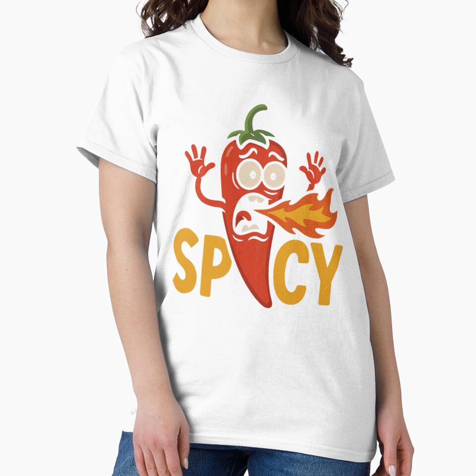 Funny Spicy Chili Pepper Breathing Fire by Adrian Kane