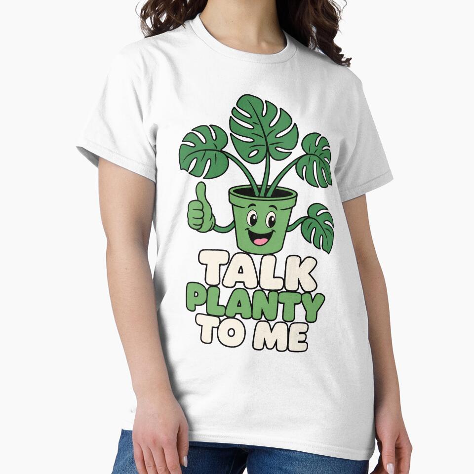 Houseplant Lady Talk Planty To Me Funny Plant Lover by VisualArtsOasis