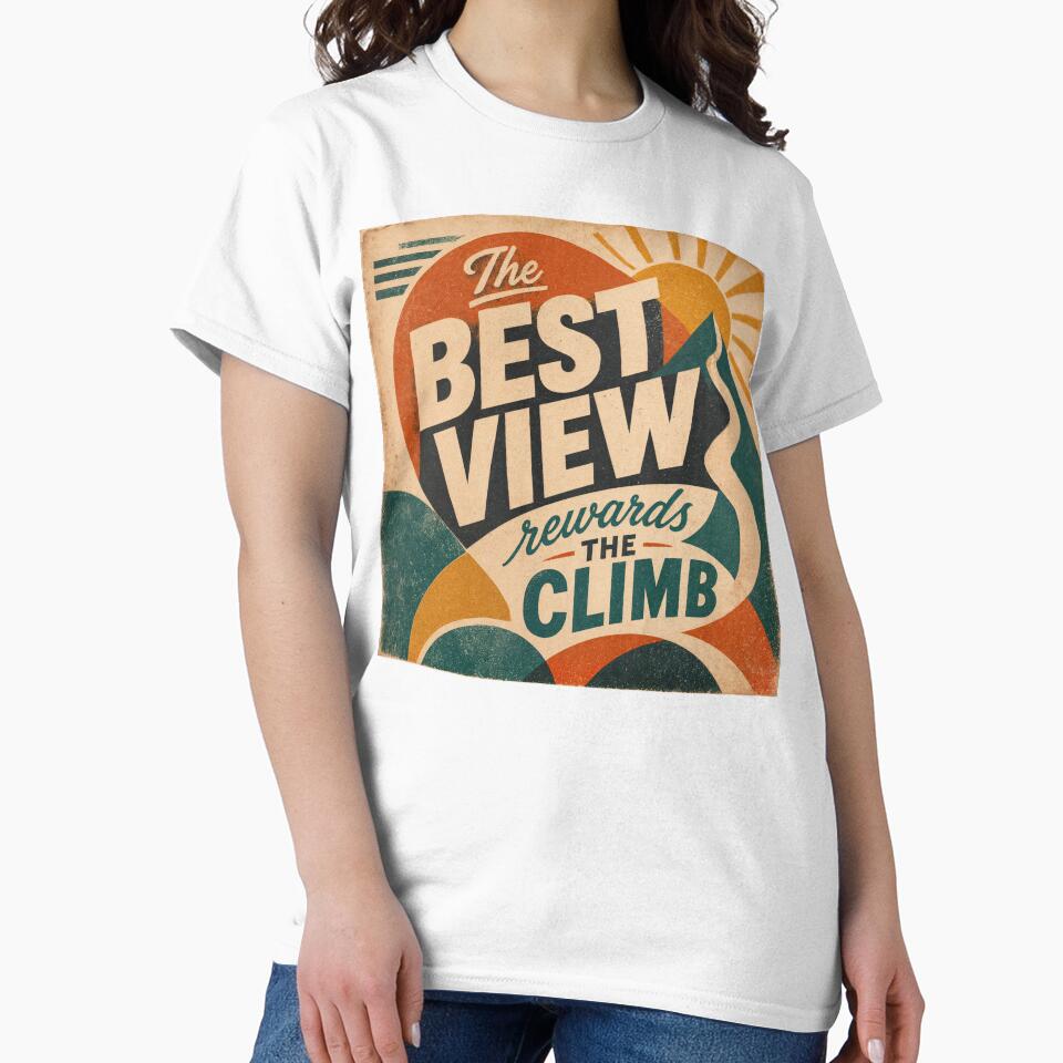 Wall Art - Postcard - The Best View Rewards the Climb by ForeverPrintsOK