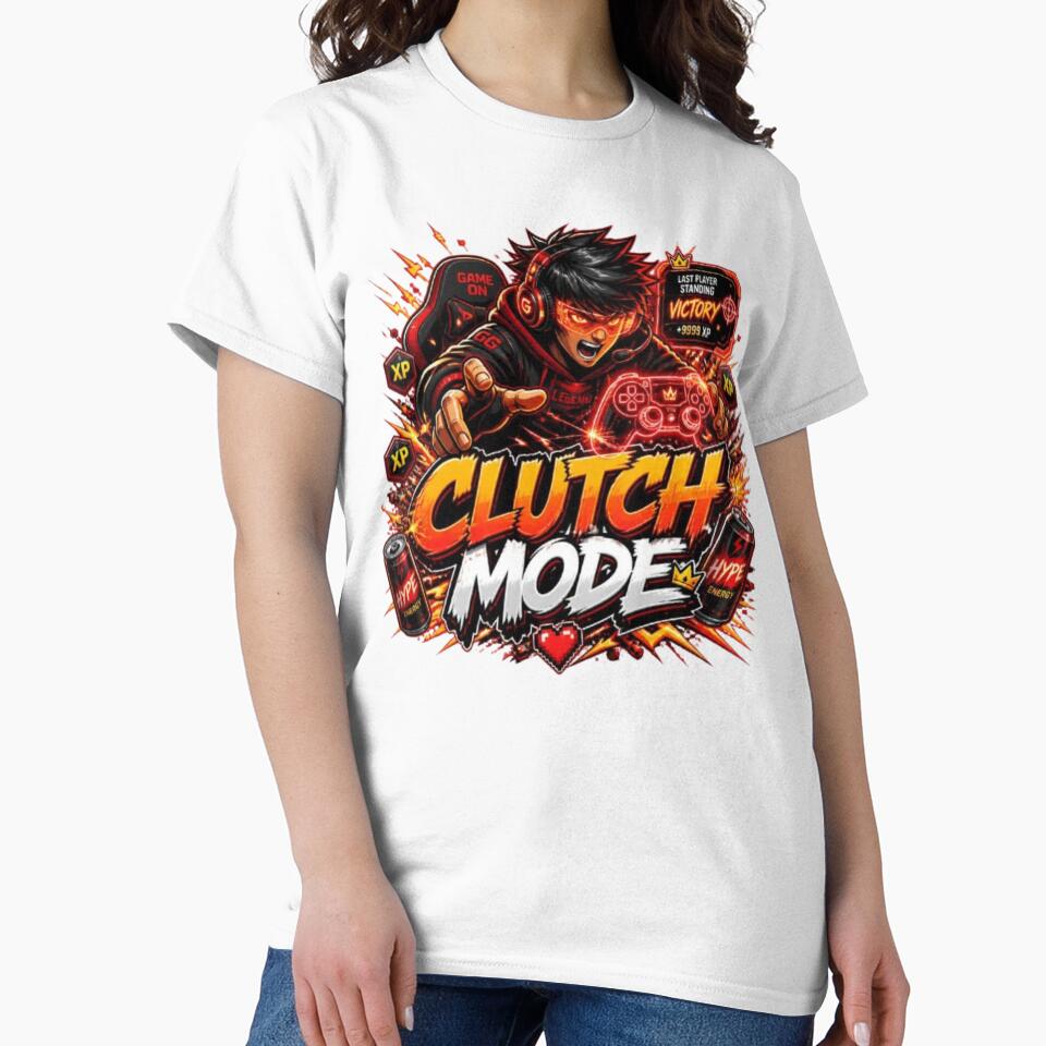 CLUTCH MODE Gamer Design | Cyber Gaming Sticker for Esports Fans by Stylestickers55