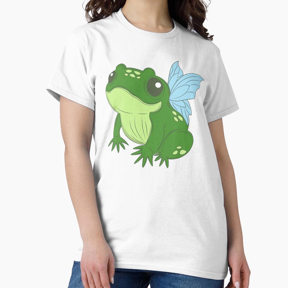 Cute fairy frog - a green toad with butterfly fae wings by EmeraldeaArt
