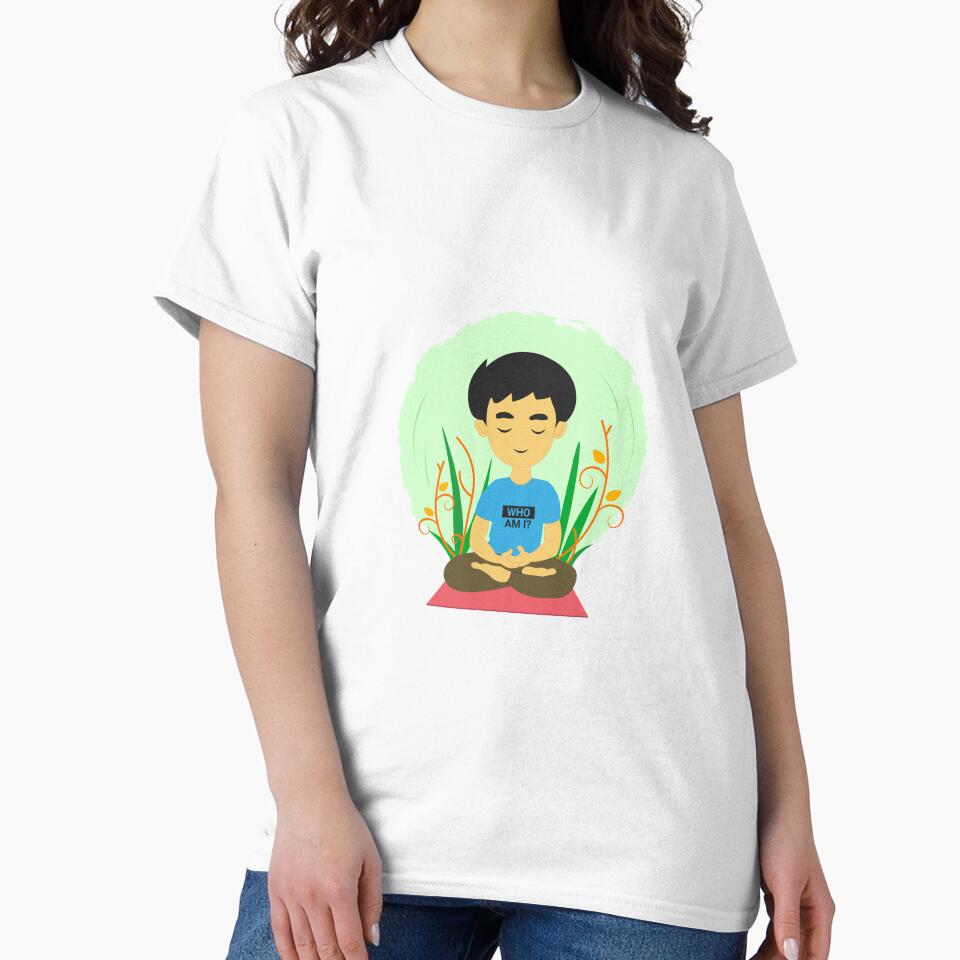 Meditating boy graphic by ns-dot-design