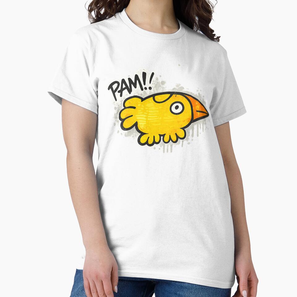 Yellow Pam Graffiti Bird | Melbourne Street Art Inspired Sticker & T-Shirt by Punch81