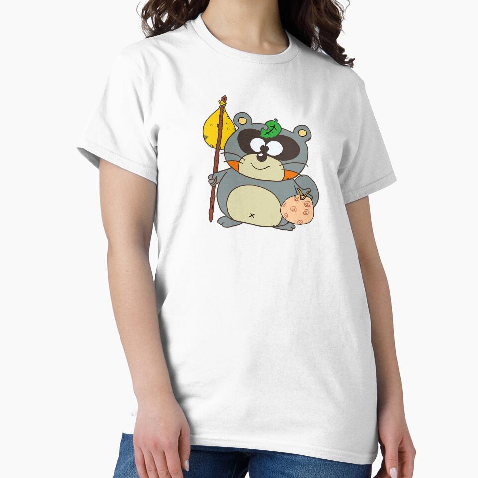 Fluffy Traveling Tanuki | Ready for a Tiny Adventure! by Happy Doodle Club