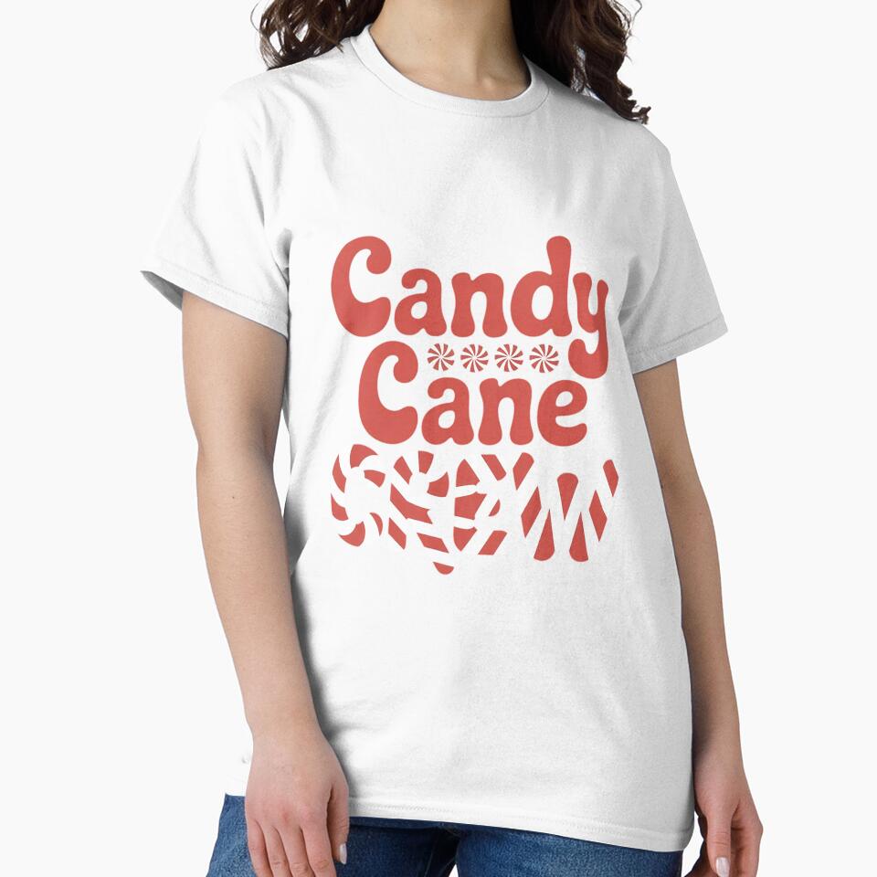 Funny Matching Family Christmas Candy Cane Crew Black Crew Neck by khorbiasieno
