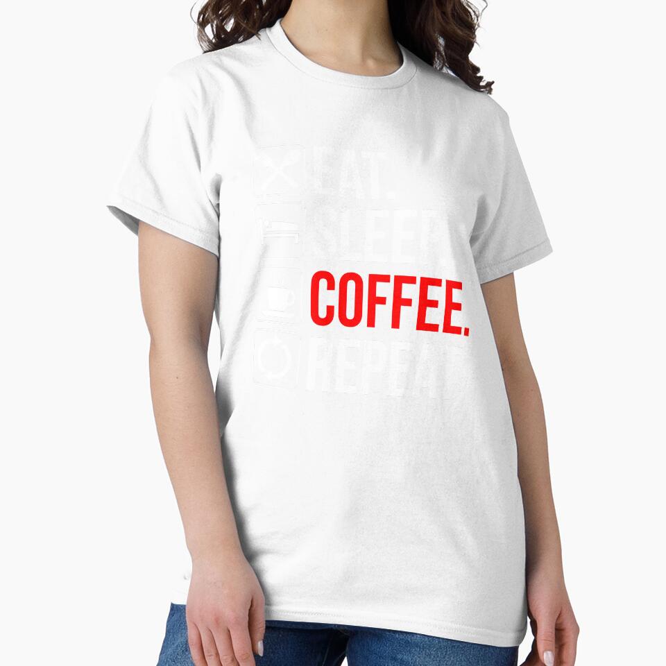 Eat. Sleep. Coffee. Repeat by Cat Lady Designs