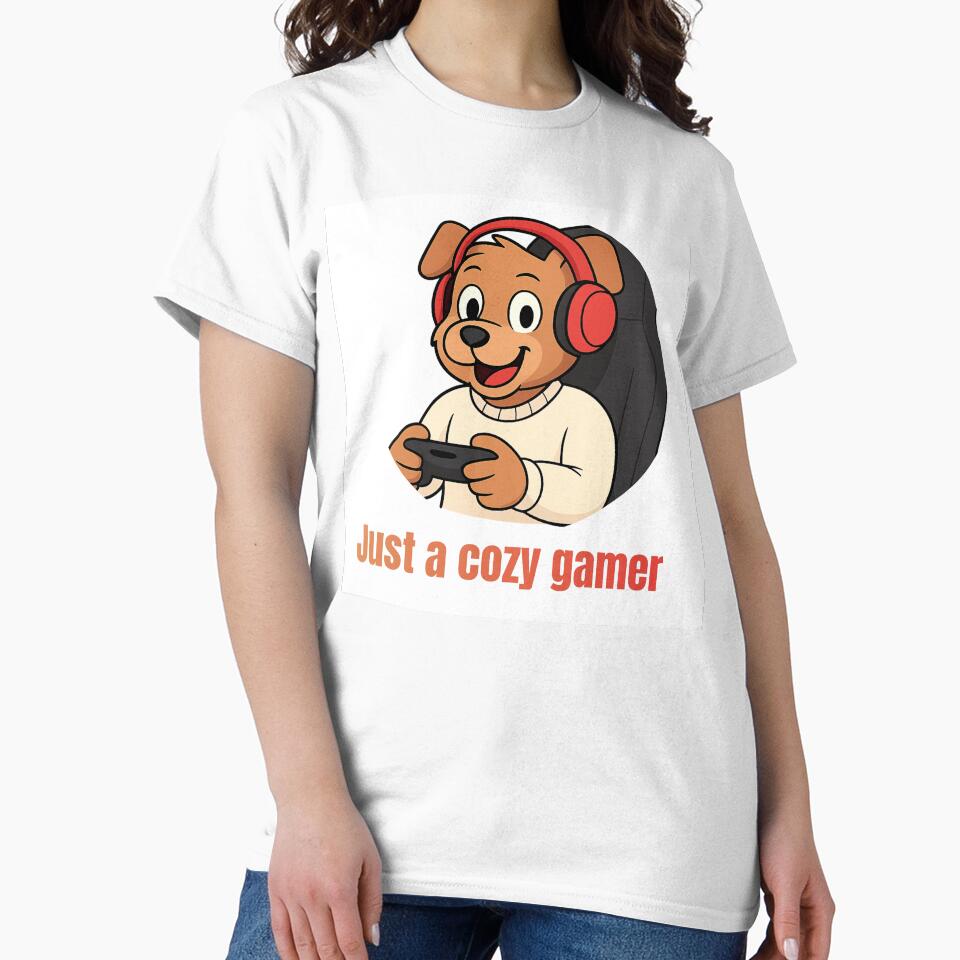 Cozy Gamer Dog with Headphones Cute Gaming Cartoon by SVenterprises