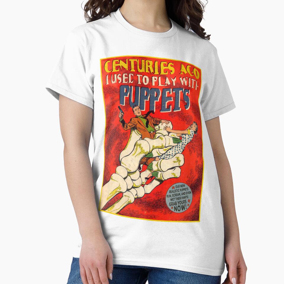 Vintage Human Puppet Retro Horror Poster Halloween Skeleton Puppet Player Gift by TheAplus