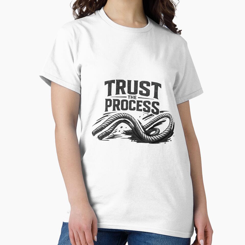 Trust The Process Motivational Gym Rope Typography | Fitness Workout by PIXENTRA